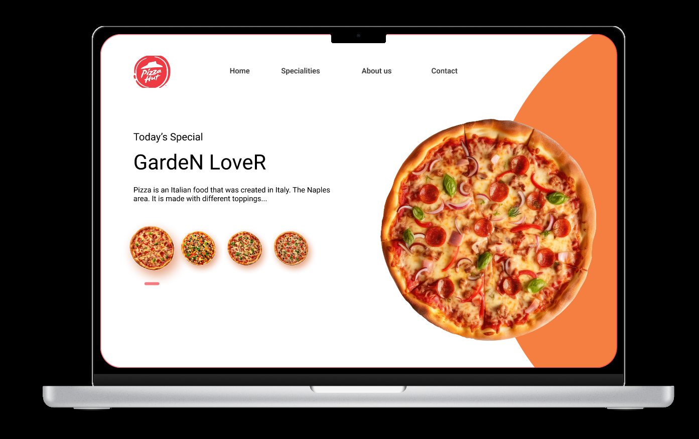 Visual design attempt - Pizza Food Website